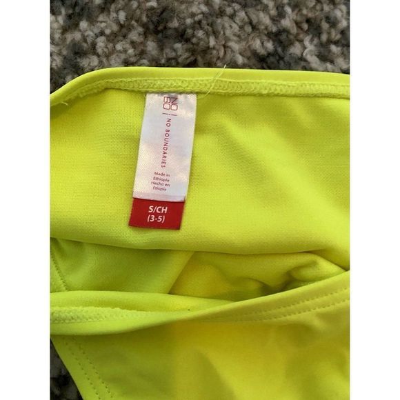 $ No Boundaries Size Small Yellow Bathing Suit (3-5) Top and Bottom - Picture 3 of 4